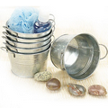 5" Mini Galvanized Tub Pails W/ Side Handles